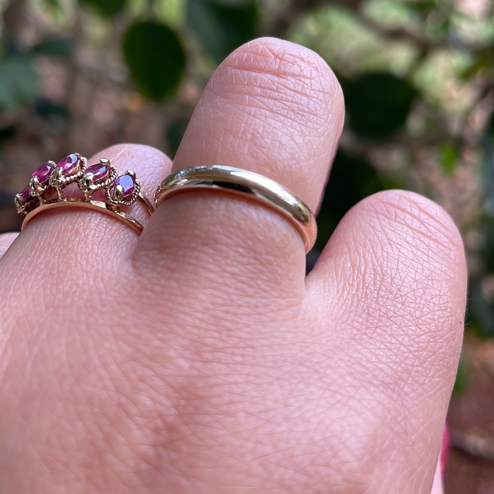 ✨SOLD ✨14k Solid Yellow Gold Stacker / Minimalist Band - Picture 5 of 17